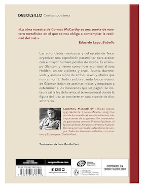 Libro Meridiano de sangre de Cormac McCarthy
