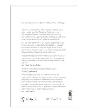 Libro TRILOGIA de JON FOSSE