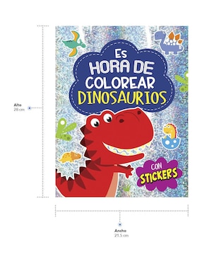Libro para colorear Es hora de colorear dinosaurios con stickers de Great Moments Publishing