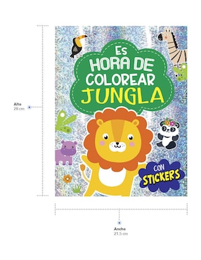 Libro para colorear Es Hora de Colorear Jungla con stickers de Great Moments Publishing