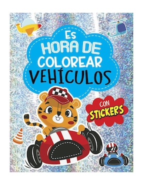 Libro Para Colorear "Es Hora De Colorear Vehículos" Con Stickers De Great Moments Publishing