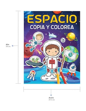 Libro para colorear: Espacio Copia y Colorea de Great Moments Publishing