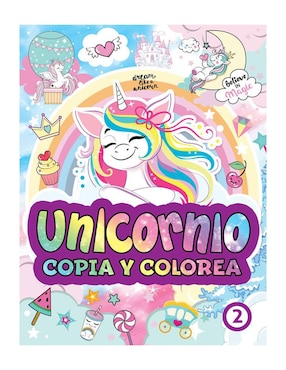 Libro Para Colorear: Unicornio Copia Y Colorea Versión 2 De Great Moments Publishing