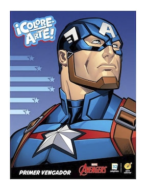 Disney ¡Colore-arte! Libro Para Colorear Marvel Avengers Capitán América Versión 1