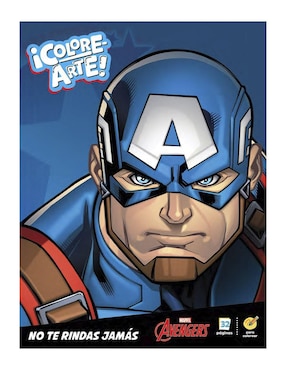 Disney ¡Colore-arte! Libro Para Colorear Marvel Avengers Capitán América Versión 2