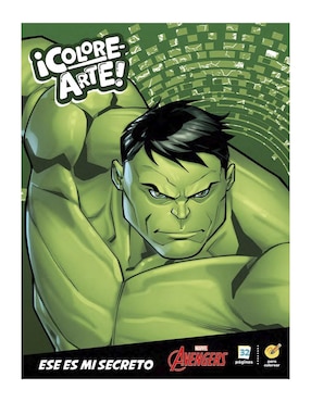 Disney ¡Colore-arte! Libro Para Colorear Marvel Avengers Hulk Versión 1