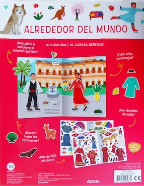Libro de Stickers Alrededor del Mundo de Ophélie Ortal