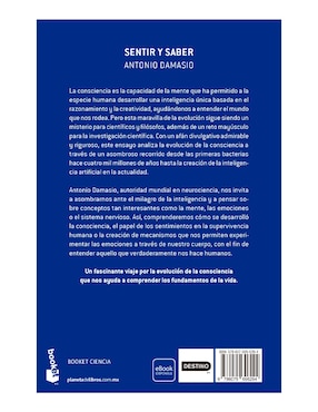 Libro Sentir y saber de Antonio Damasio