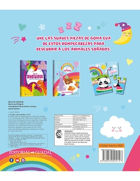 Libro Arcoíris Soñado Pieceitas de Goma de Editorial Guadal