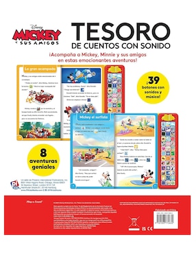 Libro Disney Mickey y sus amigos Tesoro de cuentos con sonido de PI Kids
