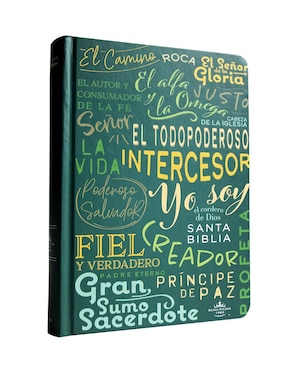 Libro Biblia RVR 1960 letra grande tamaño manual, con nombres de Dios de Reina Valera