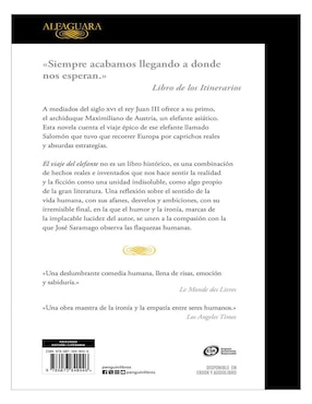 Libro El viaje del Elefante de José Saramago