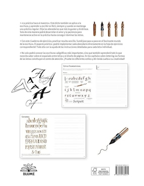 Libro Caligrafía, Iluminación Y Lettering. Cuaderno De Ejercicios Blume
