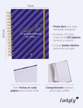 Cuaderno Luckyly rayada