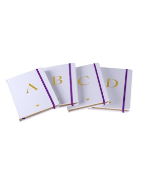 Libreta Luckyly rayada y blanca