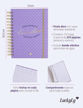 Cuaderno Luckyly rayada