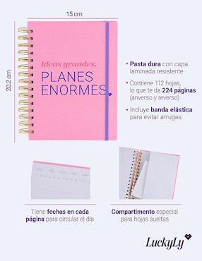Cuaderno Luckyly rayada