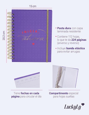 Cuaderno Luckyly rayada