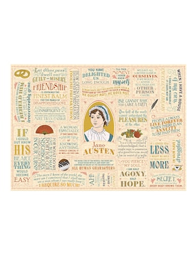 Rompecabezas Jane Austen Jigsaw Puzzle Kikkerland 1000 Piezas