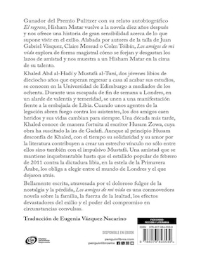 Libro Los Amigos de Mi Vida Autor Hisham Matar de Hisham Matar