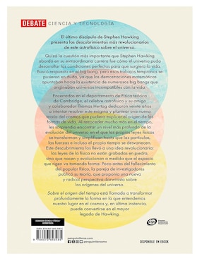 Libro Sobre El Origen Del Tiempo Autor Thomas Hertog de Thomas Hertog