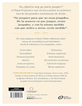 Libro ¿Quién Soy Yo para Juzgar? de Papa Francisco I (Jorge Mario Bergoglio)