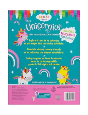 Libro Crea y diviértete: Unicornios de Silver Dolphin