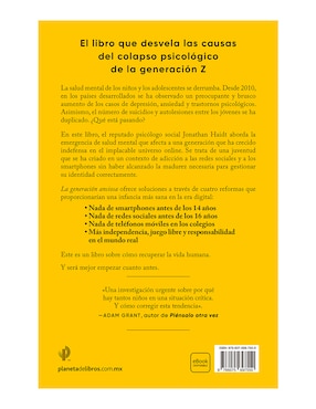 Libro La generación ansiosa de Jonathan Haidt