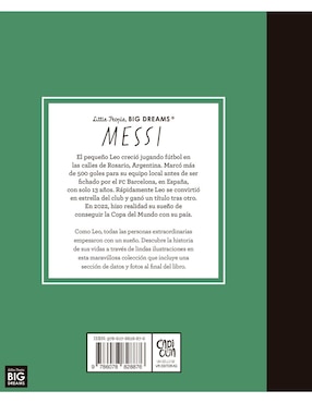 Libro Messi: Little People, Big Dreams de María Isabel Sánchez Vergara