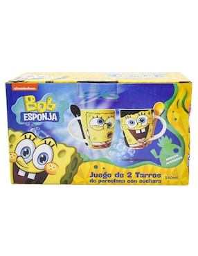 Set de tazas infantil Regalos Siglo XXI Bob Esponja 4 piezas
