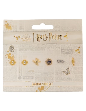 Broqueles Harry Potter The Carat Shop con acabado brillante pedrería de fantasía