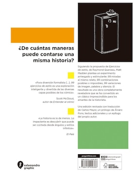 Libro 99 Ejercicios de Estilo de Matt Madden