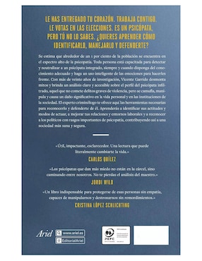Libro El psicópata integrado en la familia, la empresa y la política de Vicente Garrido