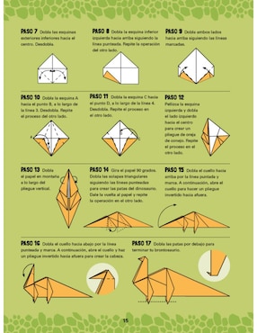 Libro de Actividades Origami Dinosaurios de Lake Press Pty. Ltd