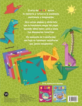 Libro de Actividades Origami Dinosaurios de Lake Press Pty. Ltd