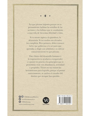 Libro Como Pienses Será Tu Vida de James Allen