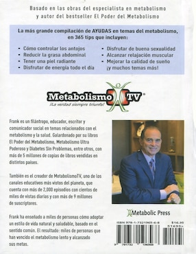 Libro ¡Despierta tu metabolismo! 365 tips para restaurar, mejorar y apoyar el metabolismo de Frank Suárez