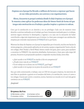 Libro Encuentra tu porqué de Simon Sinek