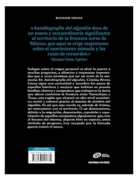 Libro Autobiografía del algodón de Cristina Rivera Garza