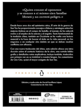 Libro Arte de la guerra edición bilingüe de Sun Tzu