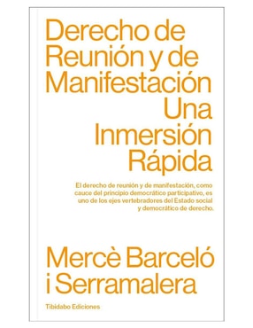 Libro Derecho de reunión y manifestación: Una inmersión rápida de Mercè Barceló i Serramalera