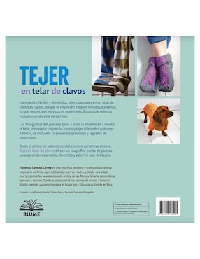 Libro Tejer en telar de clavos de Florencia Campos Correa