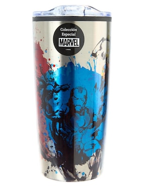 Termo Regalos Siglo XXI de acero inoxidable Avengers con tapa a presión 450 ml