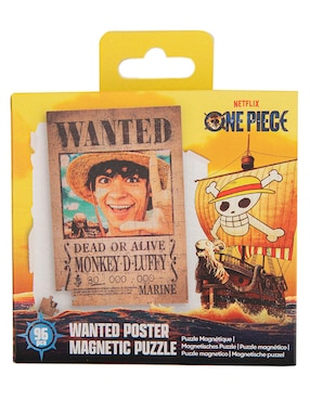 Rompecabezas One Piece Puzzle magnético del cartel de se busca Paladone 96 piezas