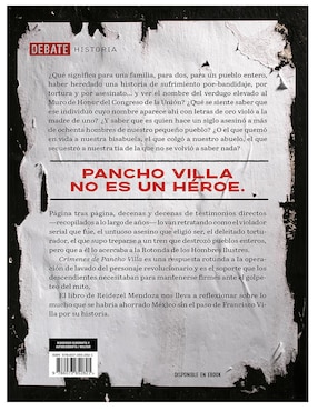 Crímenes de Pancho Villa de Reidezel Mendoza
