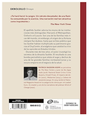 Libro El Imperio Del Dolor de Patrick Radden Keefe