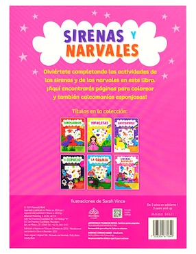 Sirenas y Narvales libro de actividades con calcomanías esponjosas de Silver Dolphin