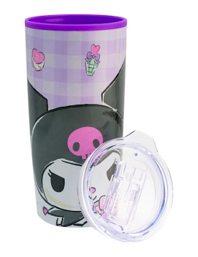 Termo Regalos Siglo XXI de acero inoxidable Kuromi con tapa a presión 500 ml