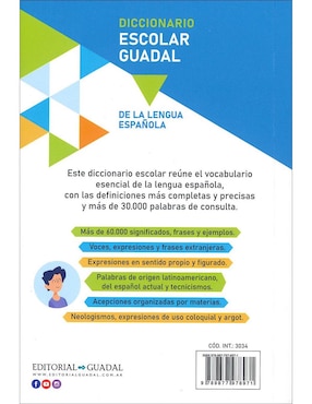 Libro Diccionario Escolar Guadal de Varios Autores /Guadal, Editorial