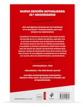 Libro El talento está sobrevalorado de Geoff Colvin